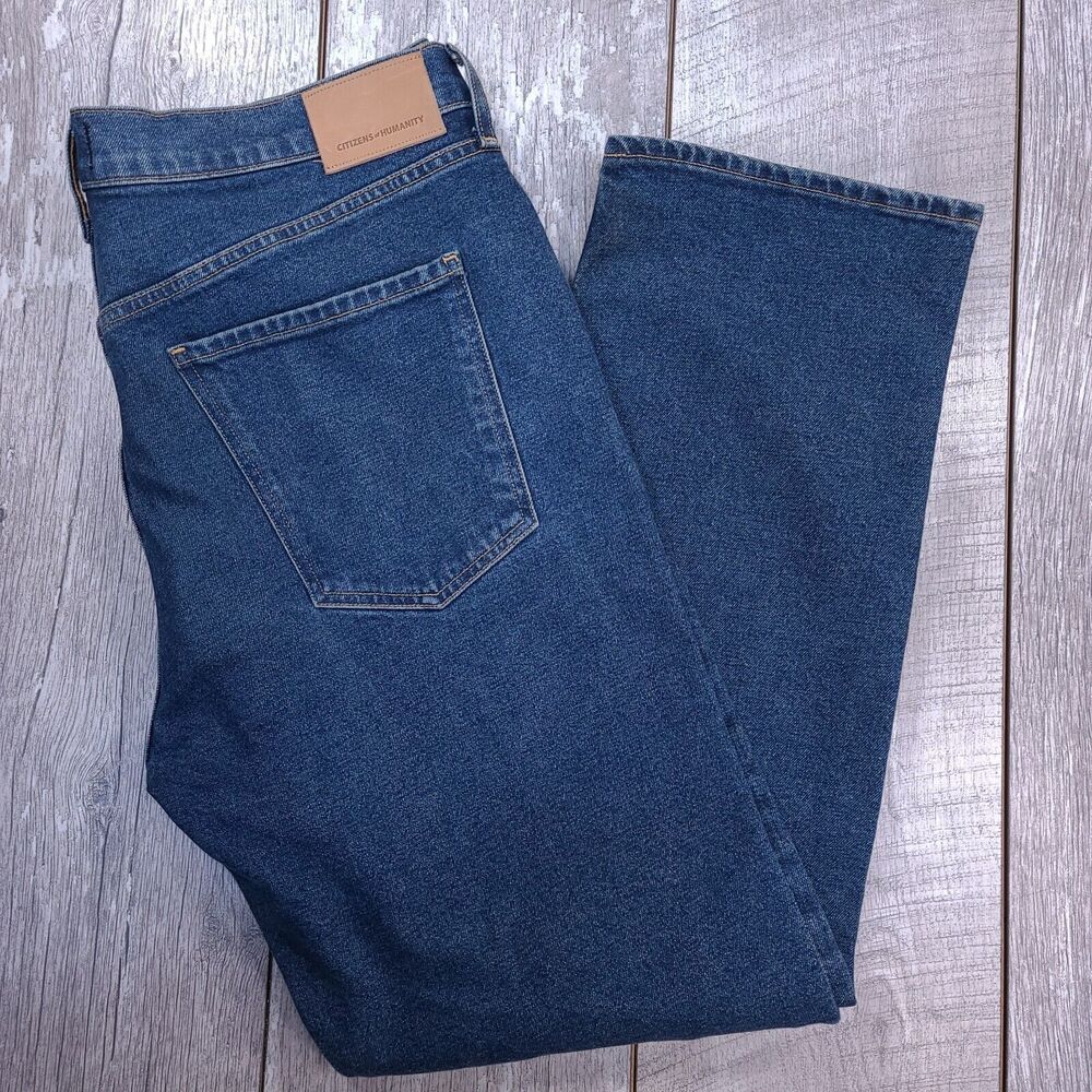 Citizens Of Humanity Womens Daphne Stovepipe Jeans Size 33x30 Blue High Rise